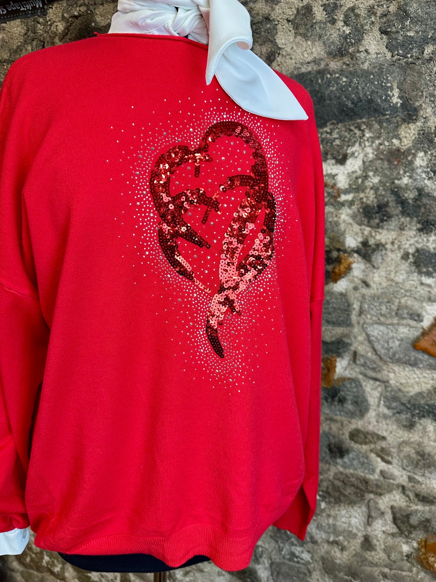 “Sarah “ cherry 🍒 red soft Italian knit