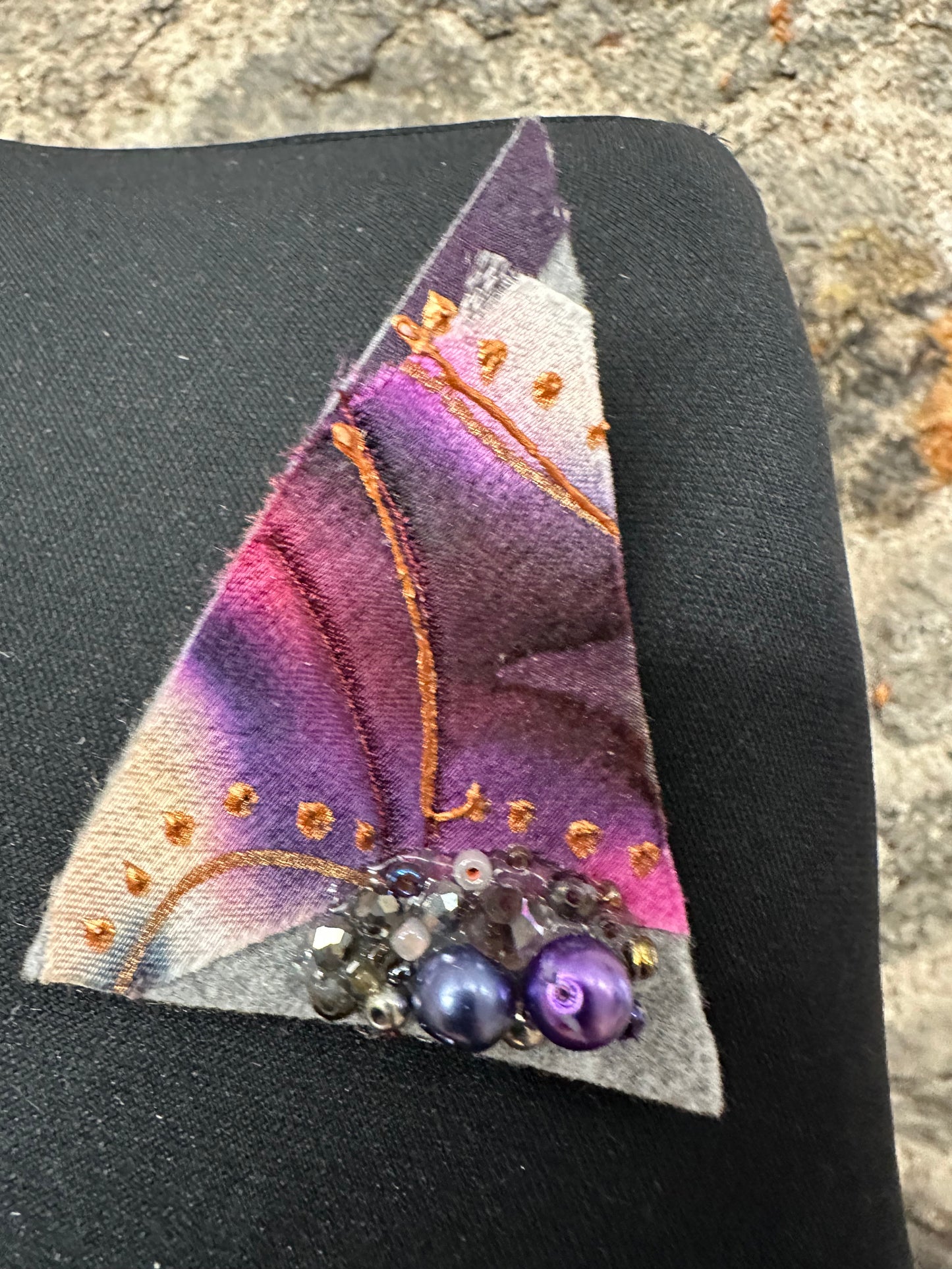 Lorsha Design Handpainted silk brooch pins