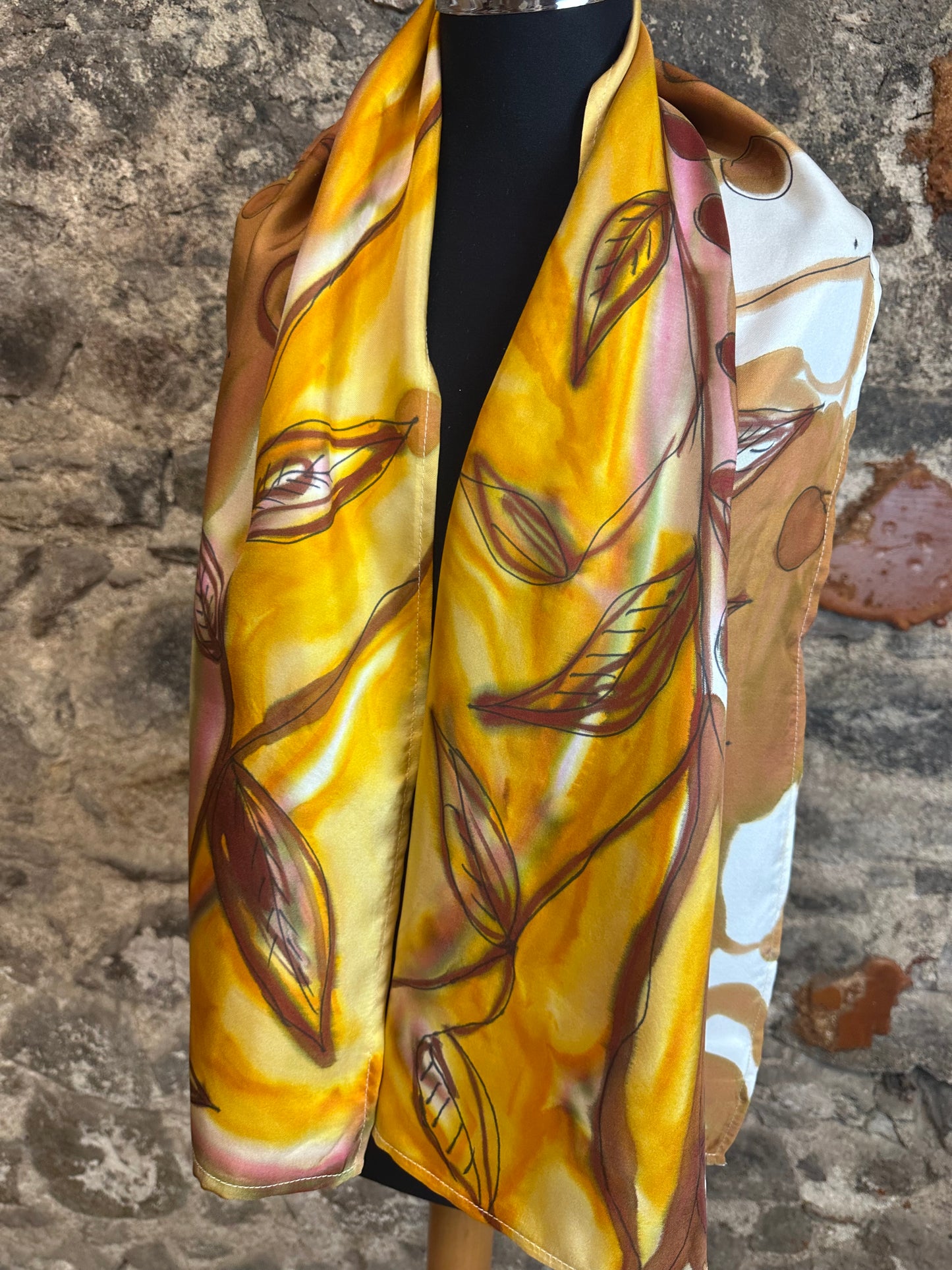 Lorshadesign hand painted silk scarf collection