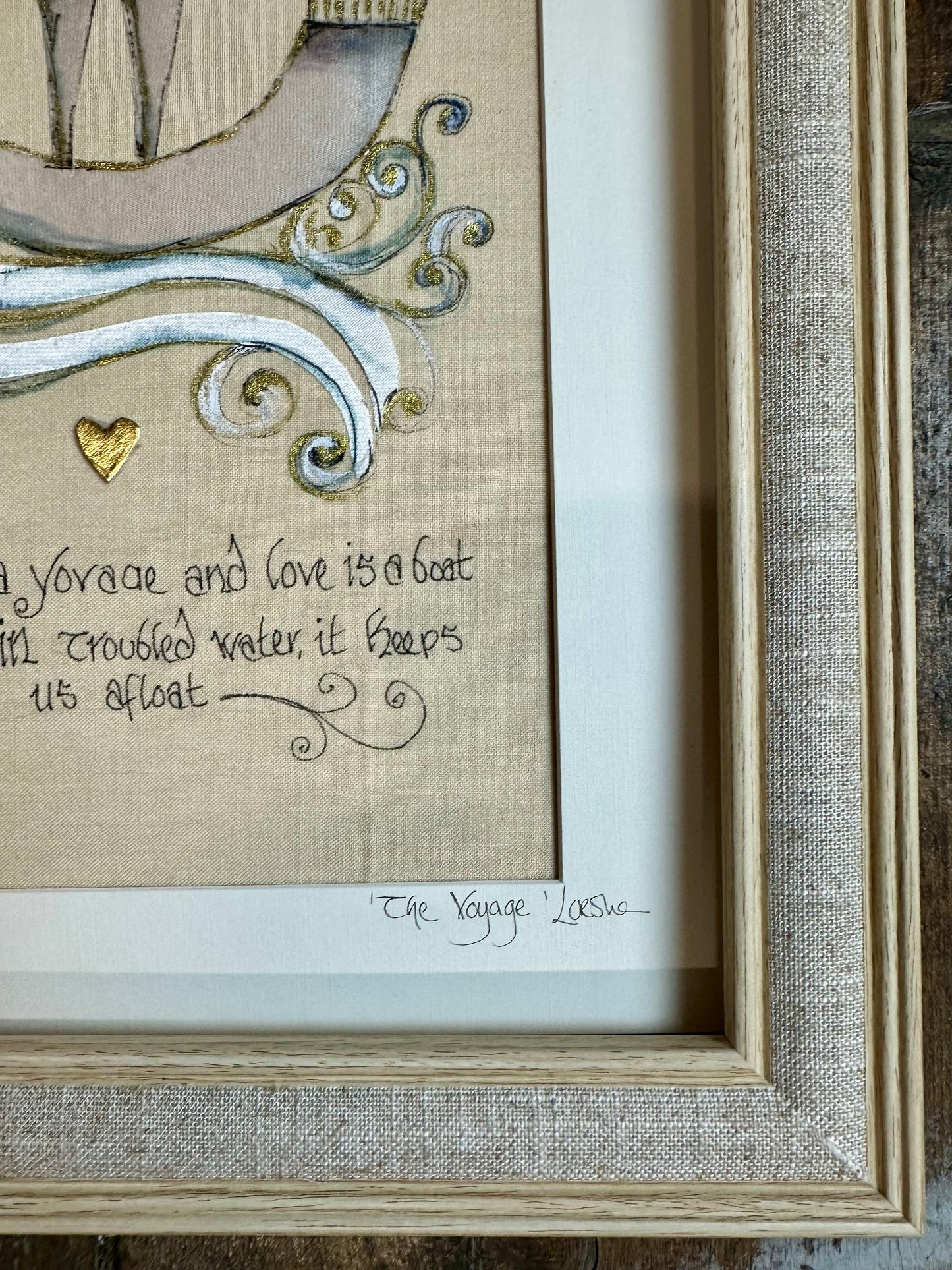 “The voyage “ life is an ocean …