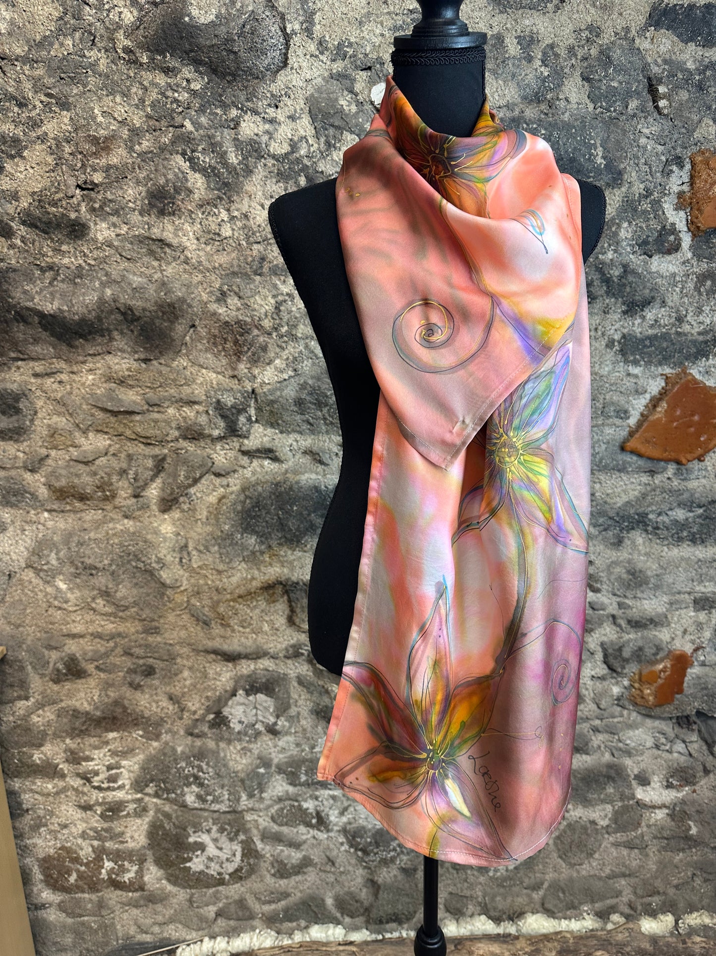 Lorshadesign Handpainted silk scarf collection
