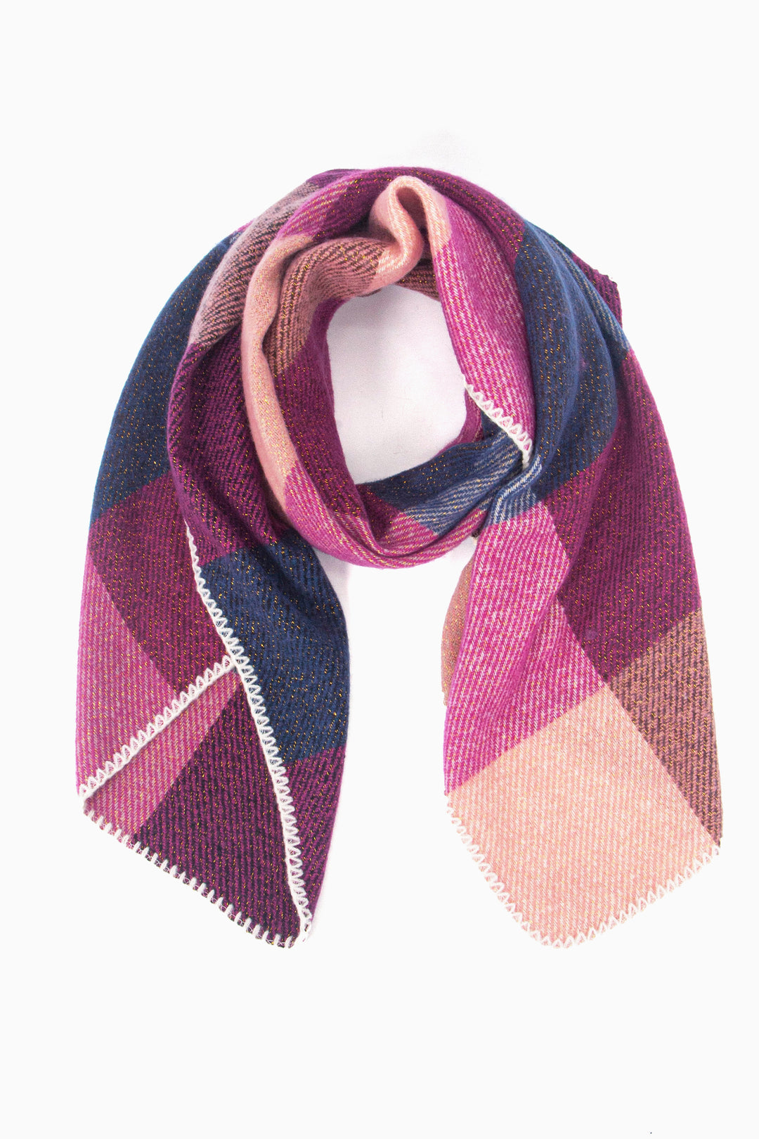 “Cosey blanket stitch large wrap “