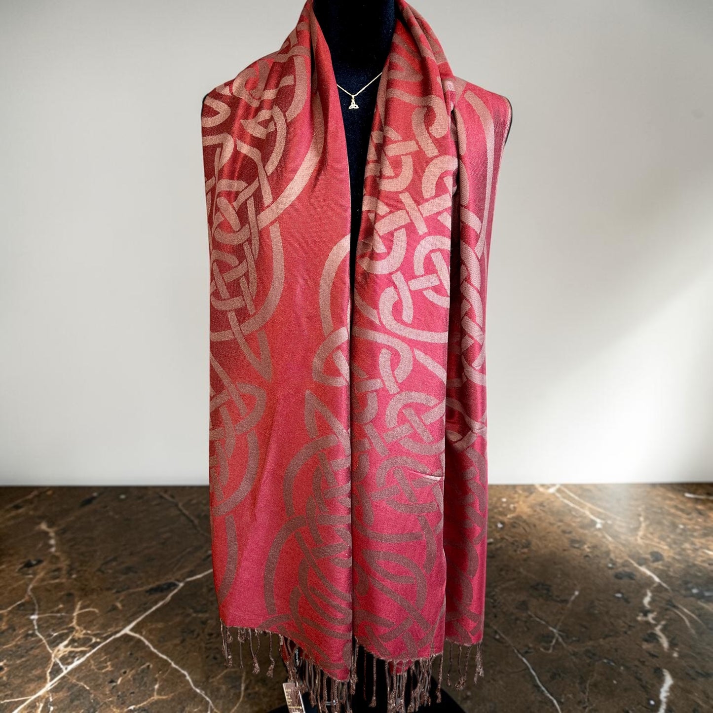 Terrocata heritage Irish designed knotwork pashmina