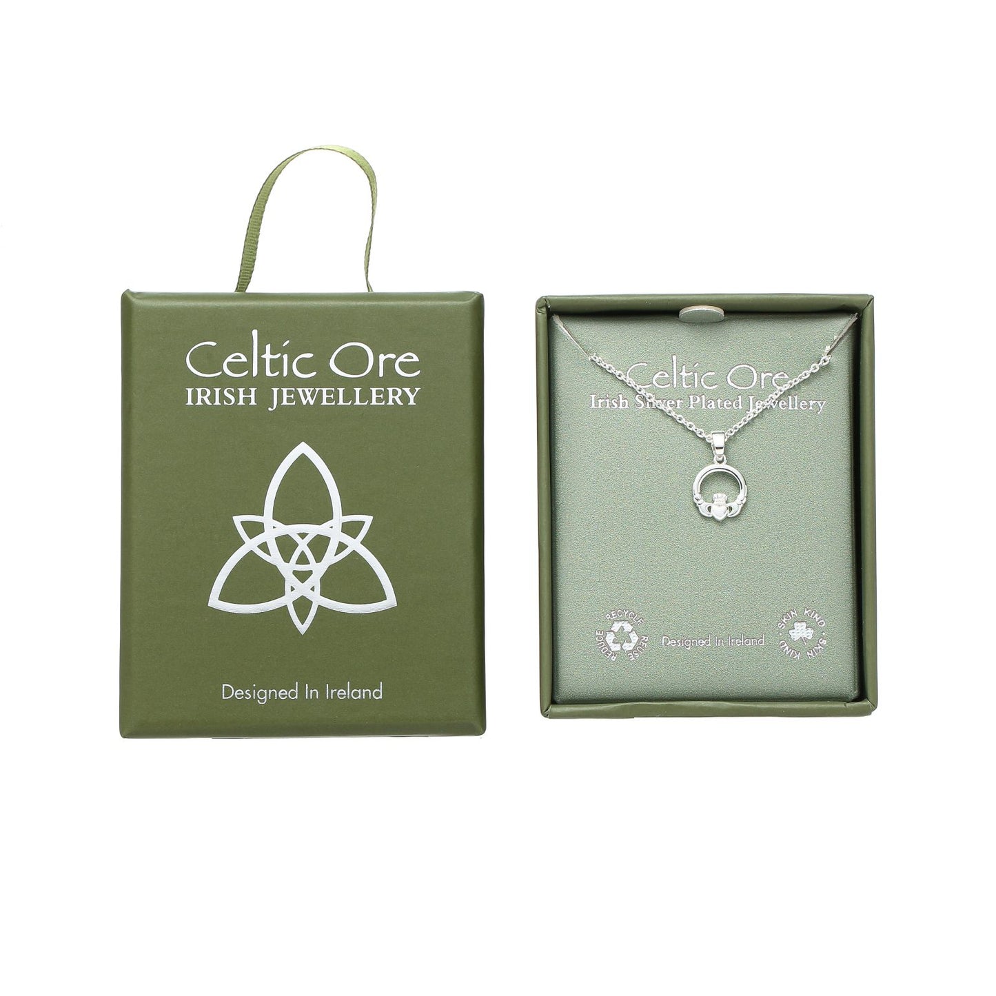 Elegant silver plated heritage claddagh collection
