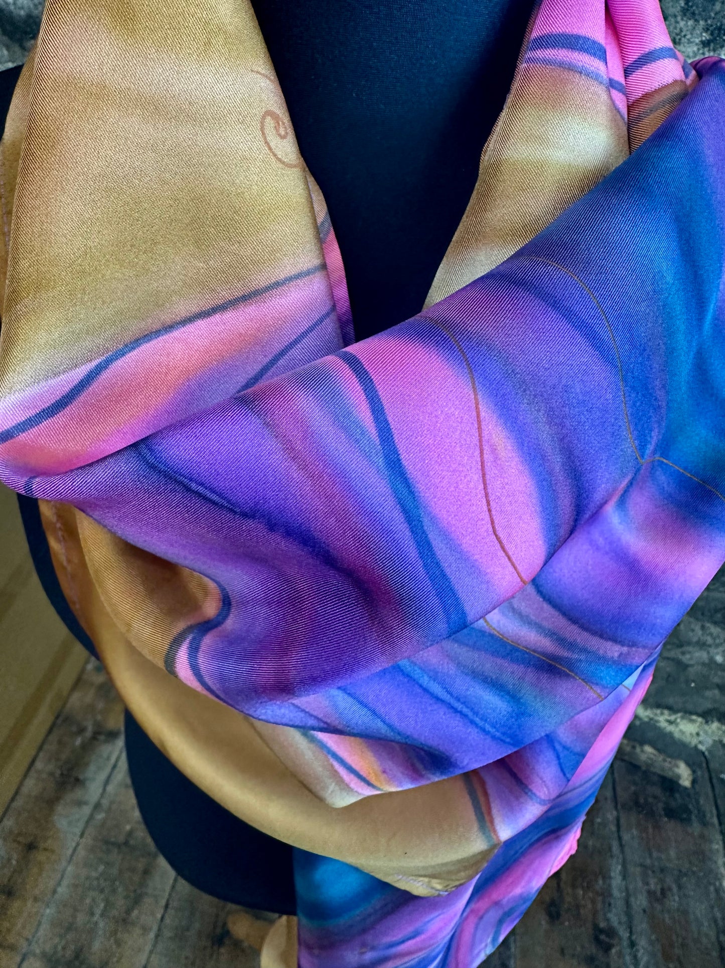 Lorshadesign Handpainted silk scarf collection