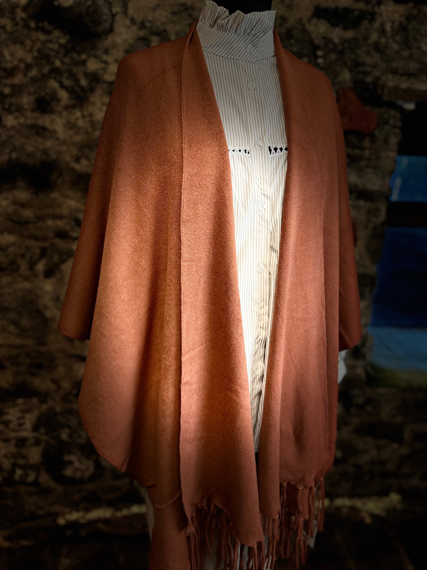 “Chelsea “ country rust cosey loop stole wrap