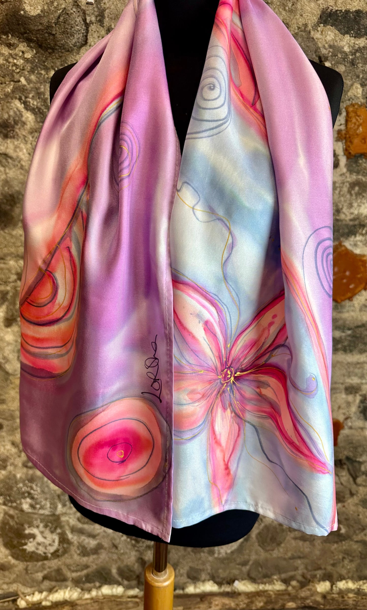 Lorshadesign Handpainted silk scarf collection