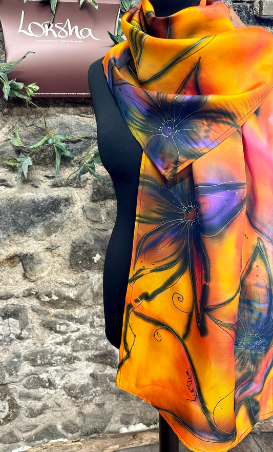 Lorshadesign Handpainted silk scarf collection