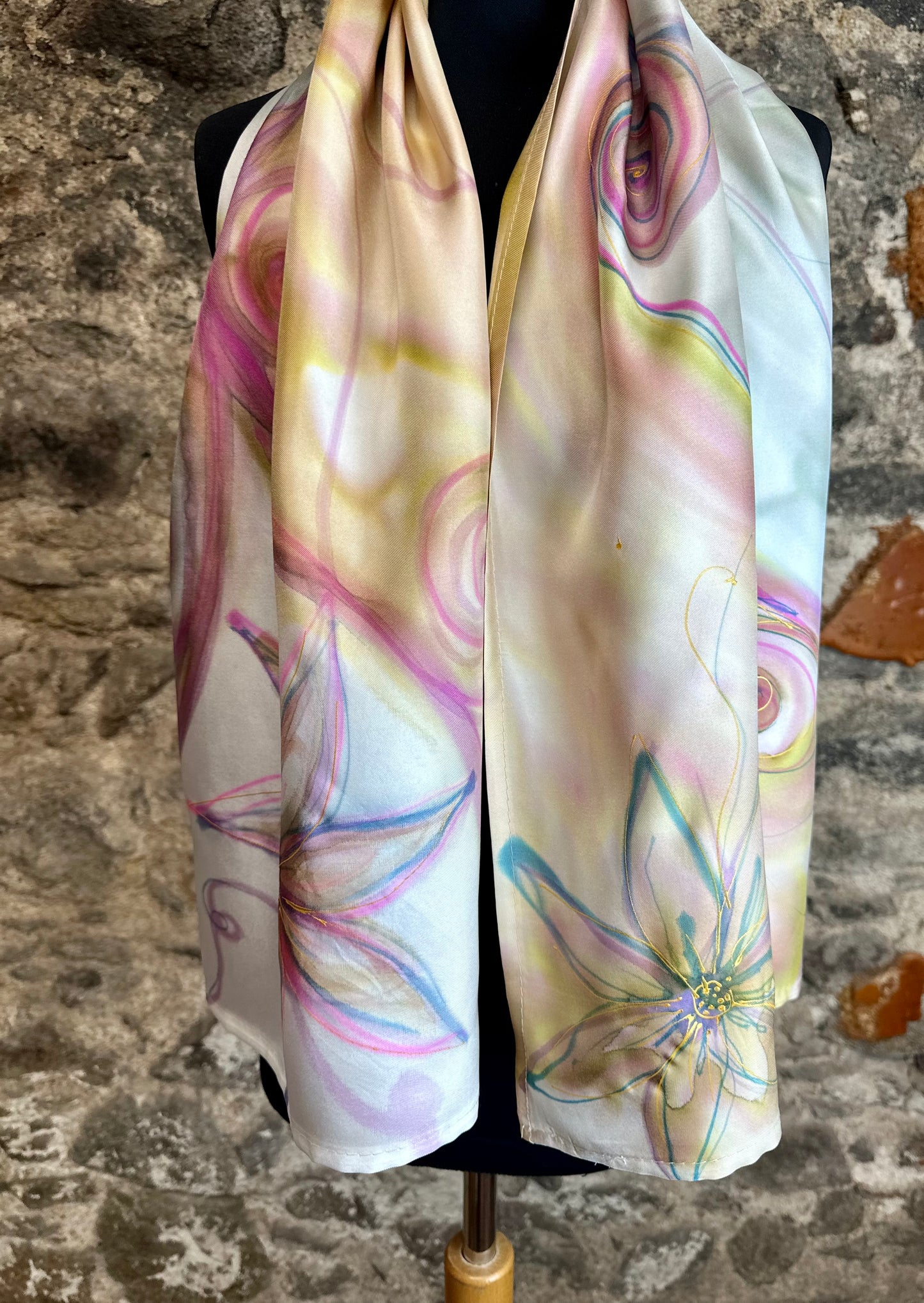 Lorsha Design Handpainted silk scarf collection