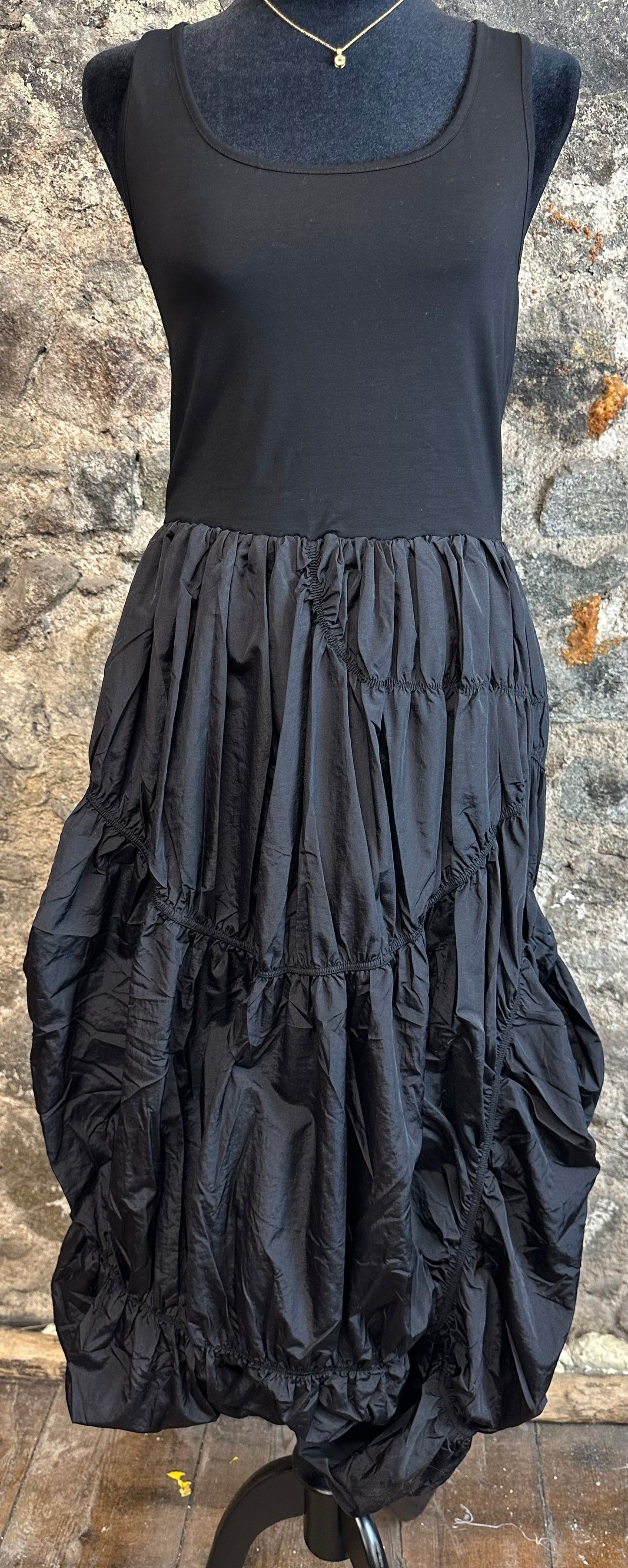 Ebony black raina Italian dress