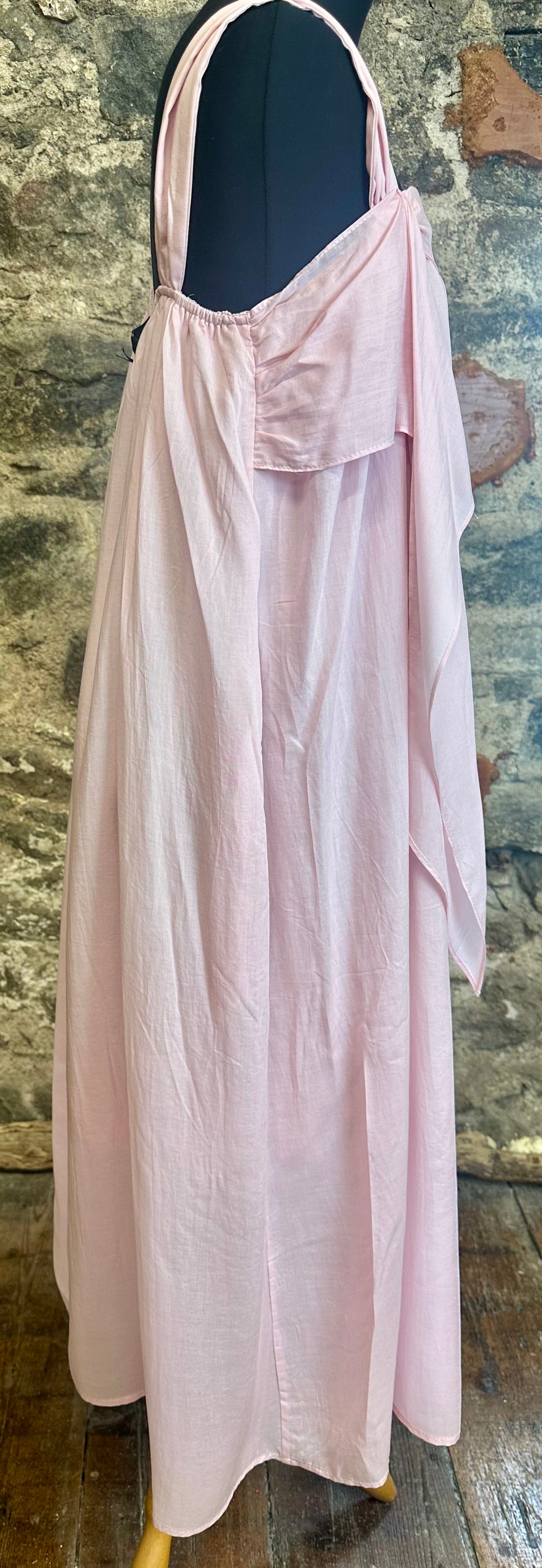 “Marguerite “ blush pink Italian cotton lined dress