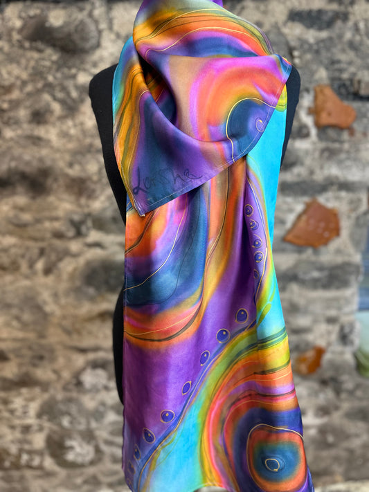 Lorshadesign Handpainted silk scarf collection