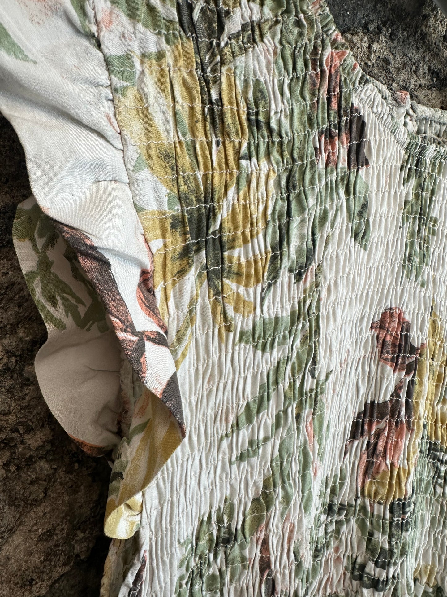 “Camellia “ Ivory Italian summer dress