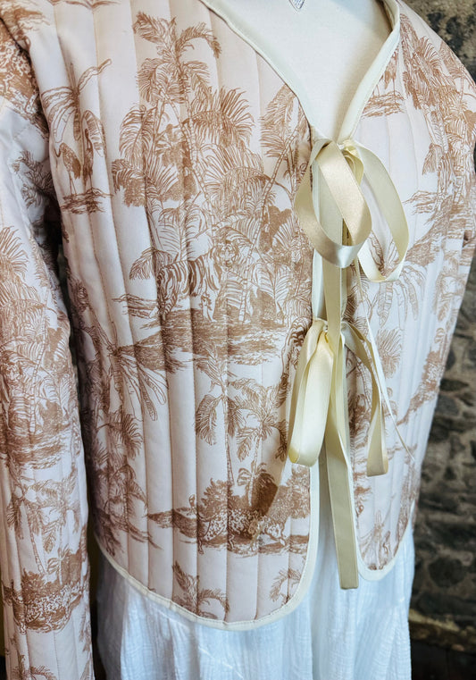 “Bronte” elegant quilted Italian dress jacket