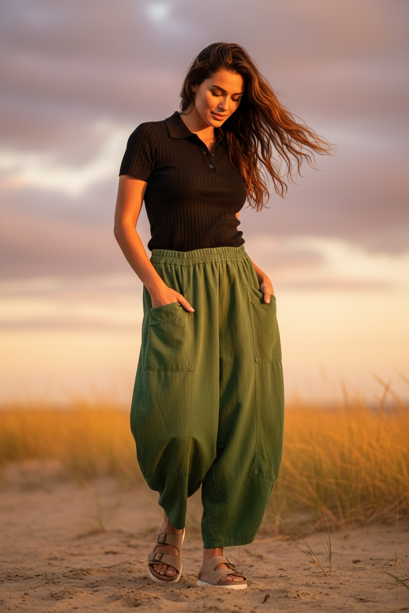 “Toni “ needle corduroy Italian cocoon trousers