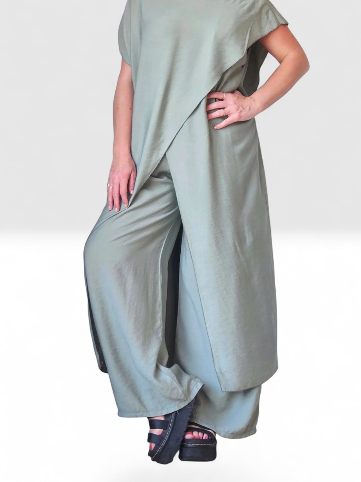 “Isabella “ sage green Italian two piece