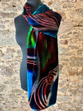 Lorshadesign Handpainted Devore velvet scarf collection
