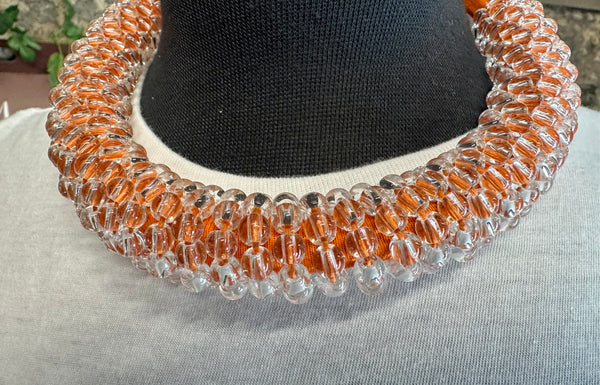 “Jane “ tangerine statement collar