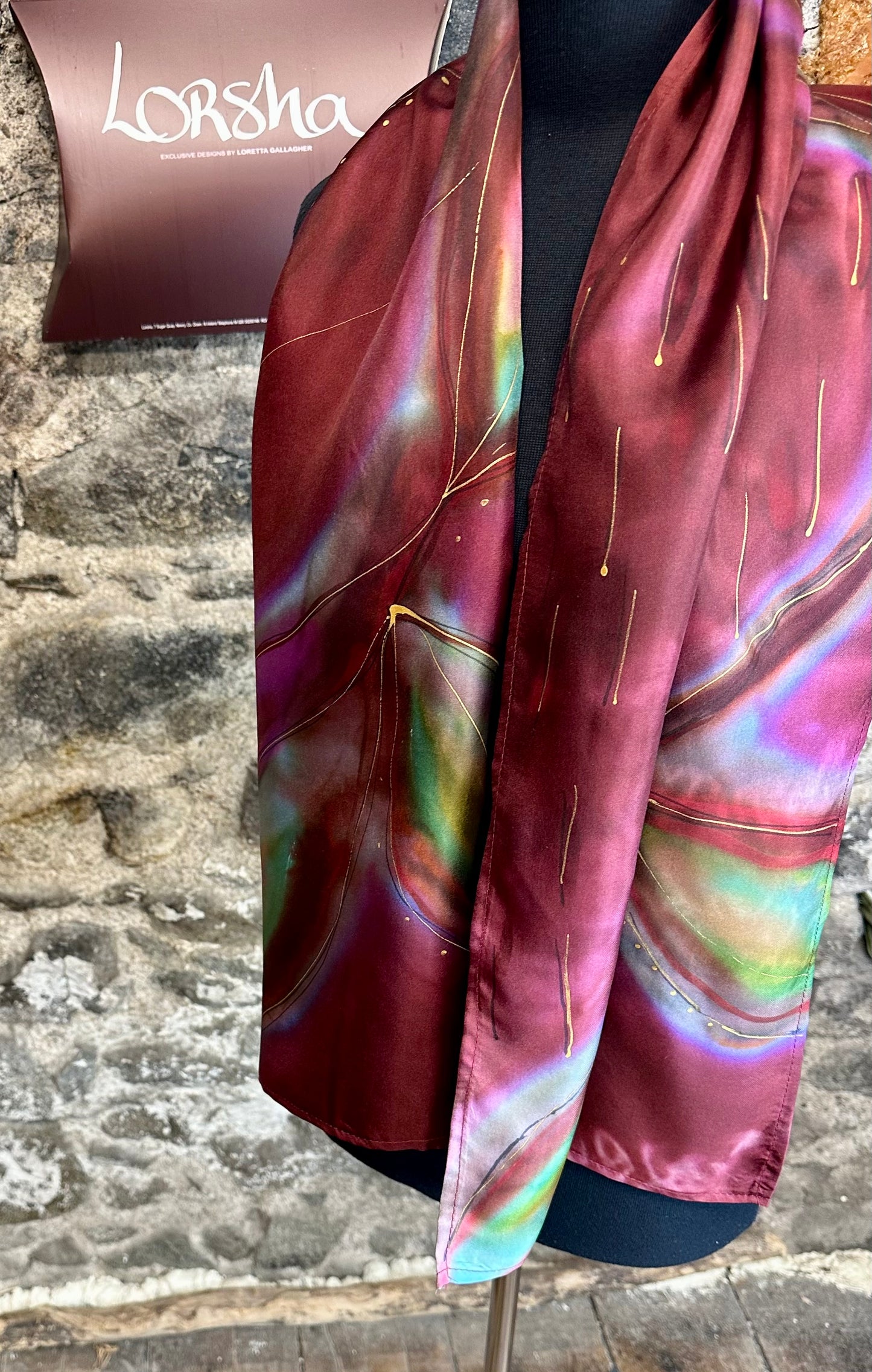 Lorshadesign Handpainted silk scarfs