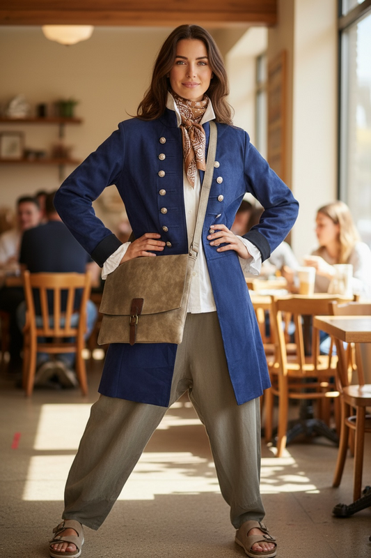 “Freida “ indigo navy faux suede jacket