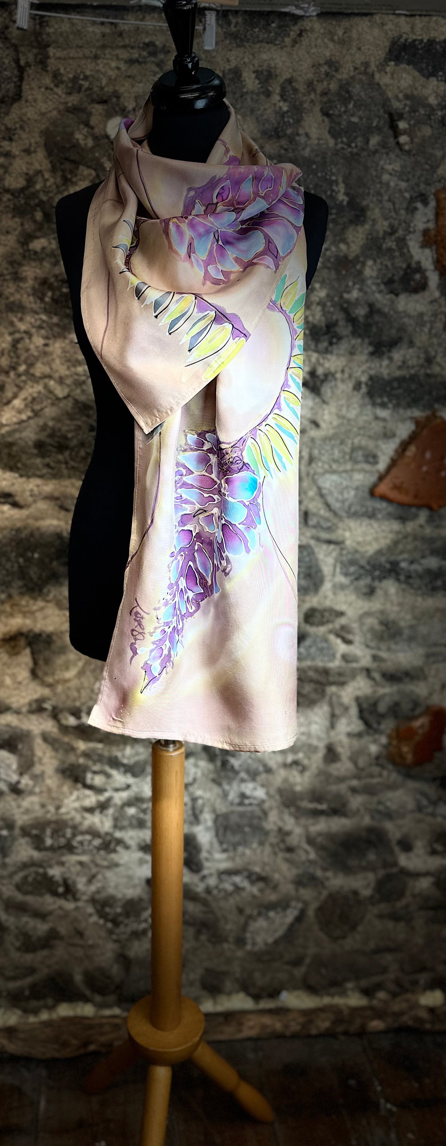 Lorshadesign Handpainted silk scarfs