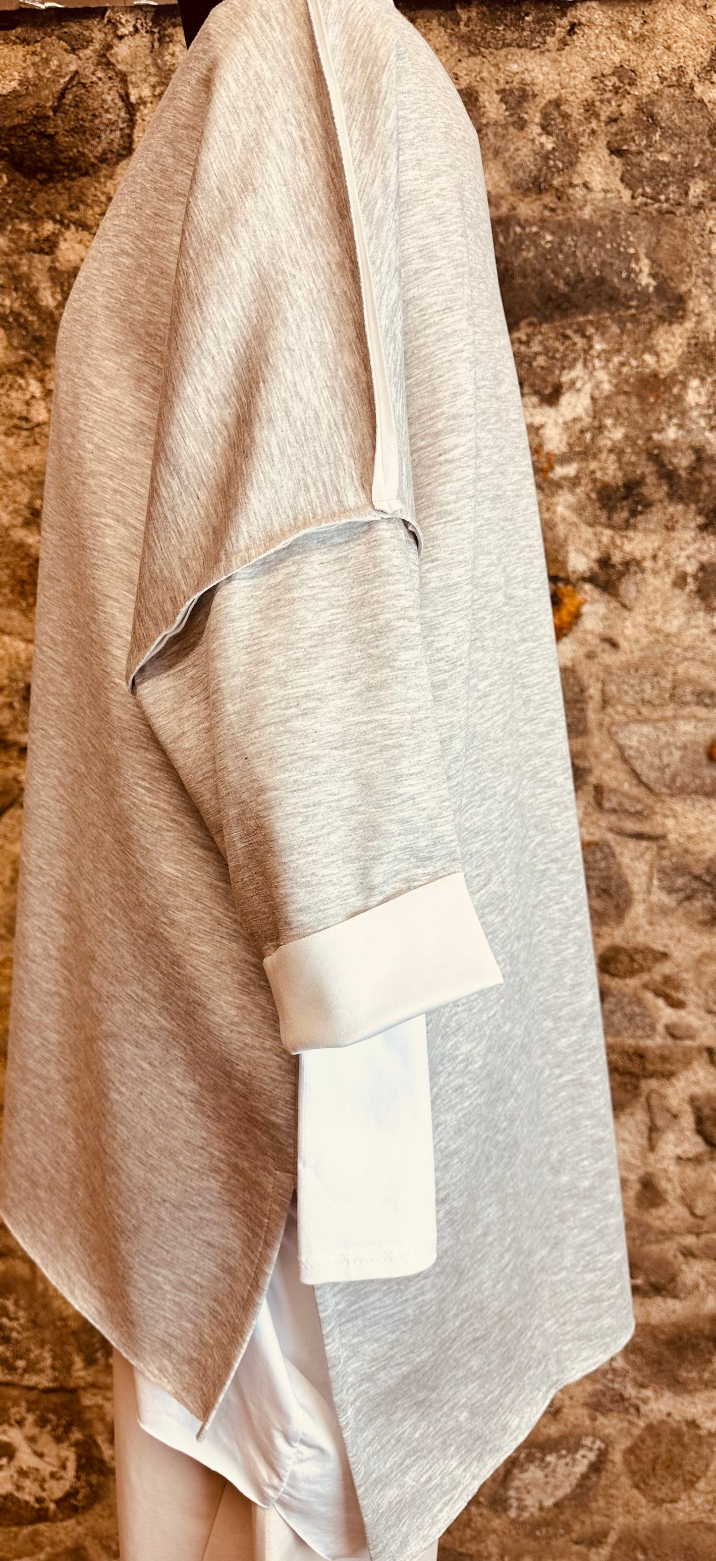 “Erica “ relaxed fit seamed sweatshirt dove grey