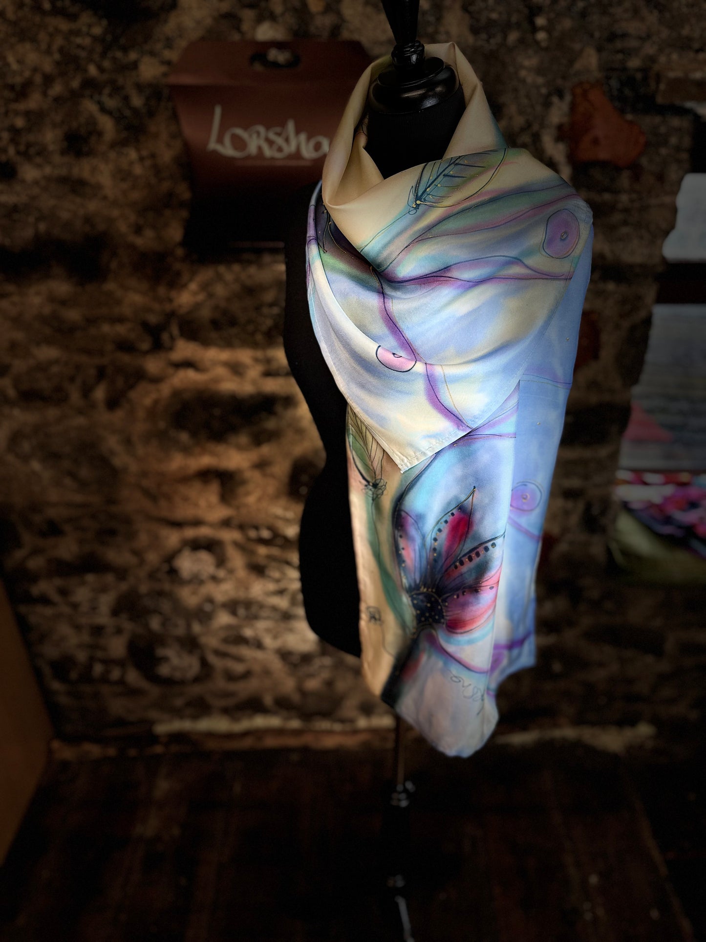 Lorshadesign Handpainted silk scarf collection