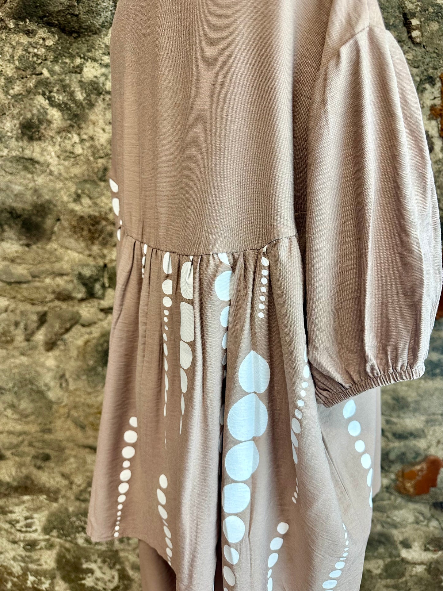 “Davina “ Italian mocha empire line tunic