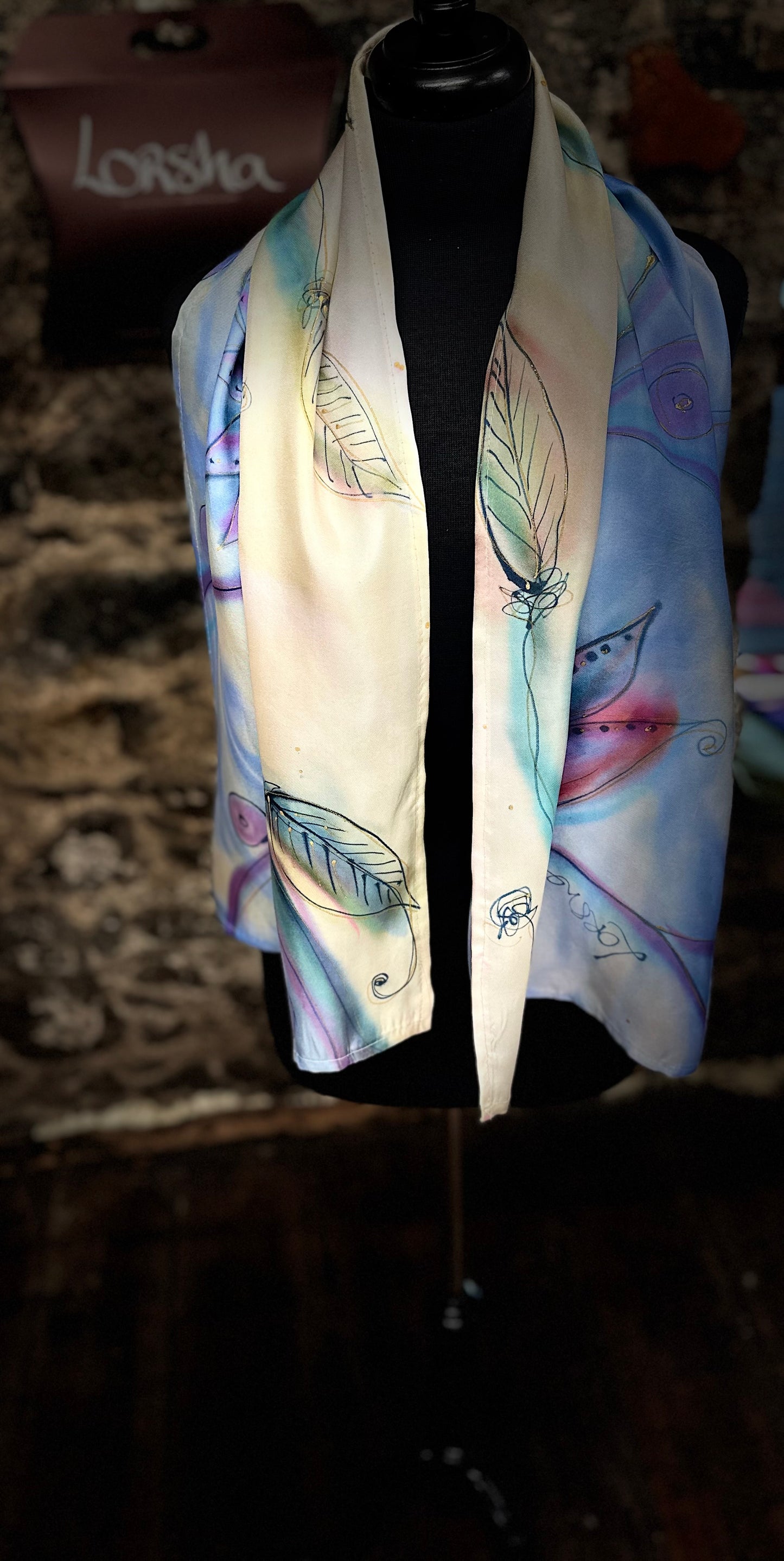 Lorshadesign Handpainted silk scarf collection