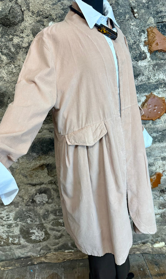 “Terri “ natural  Italian  pin corduroy dress coat