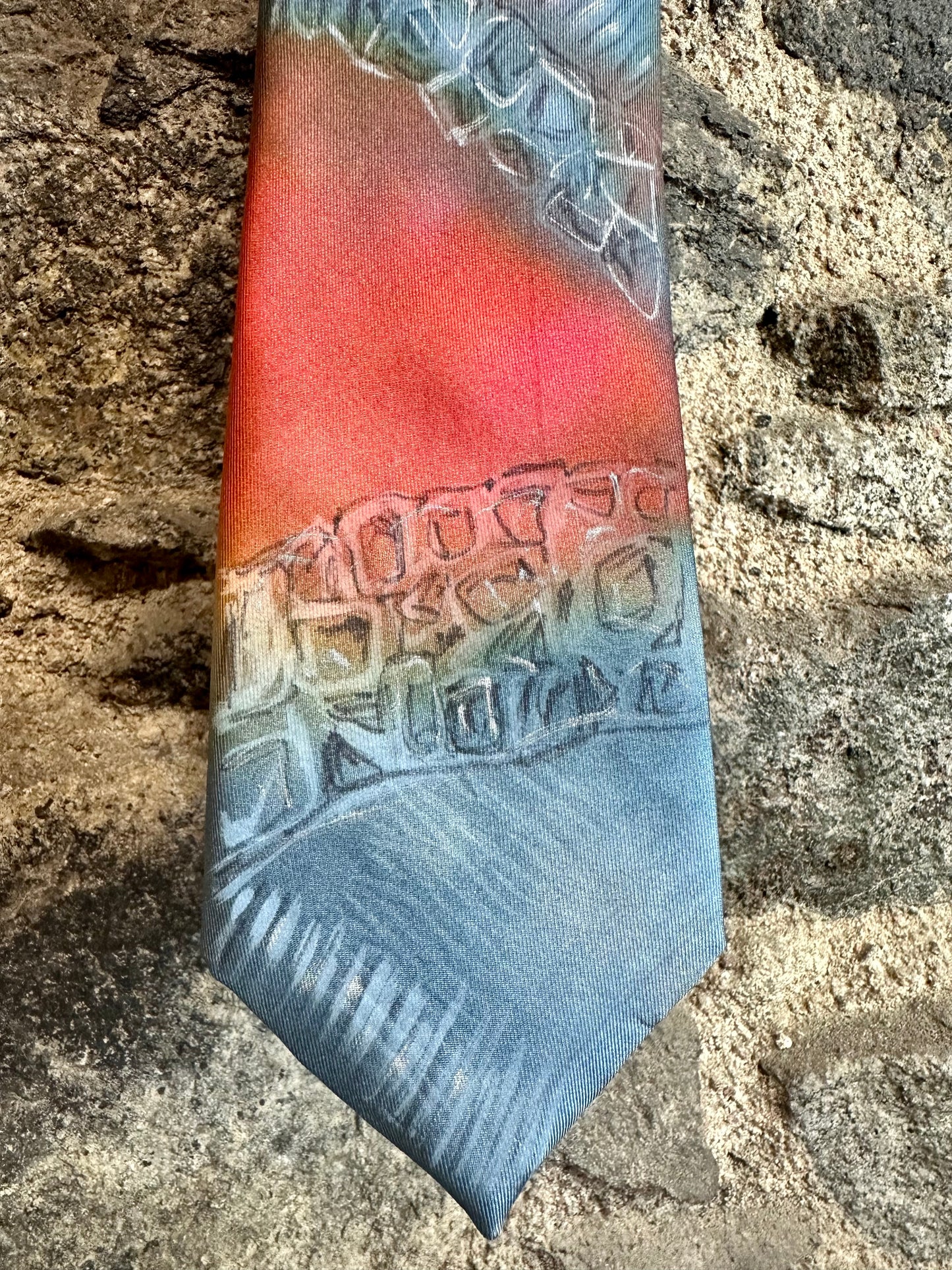 Lorshadesign Handpainted silk tie