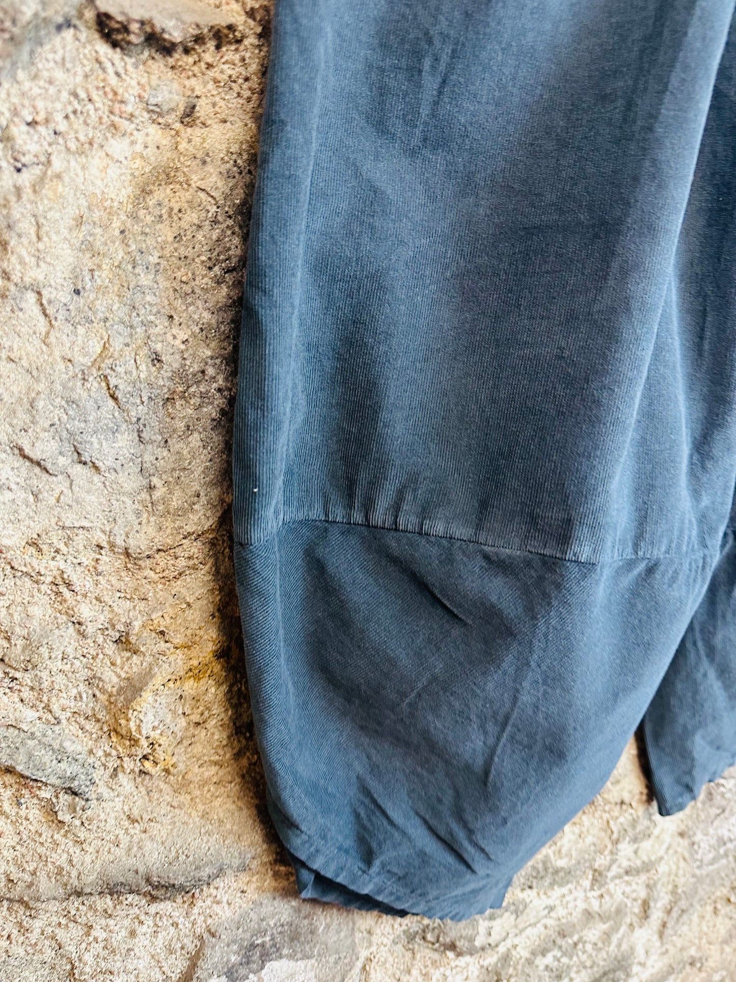 “Toni “ graphite grey Italian needle corduroy cocoon cullottes