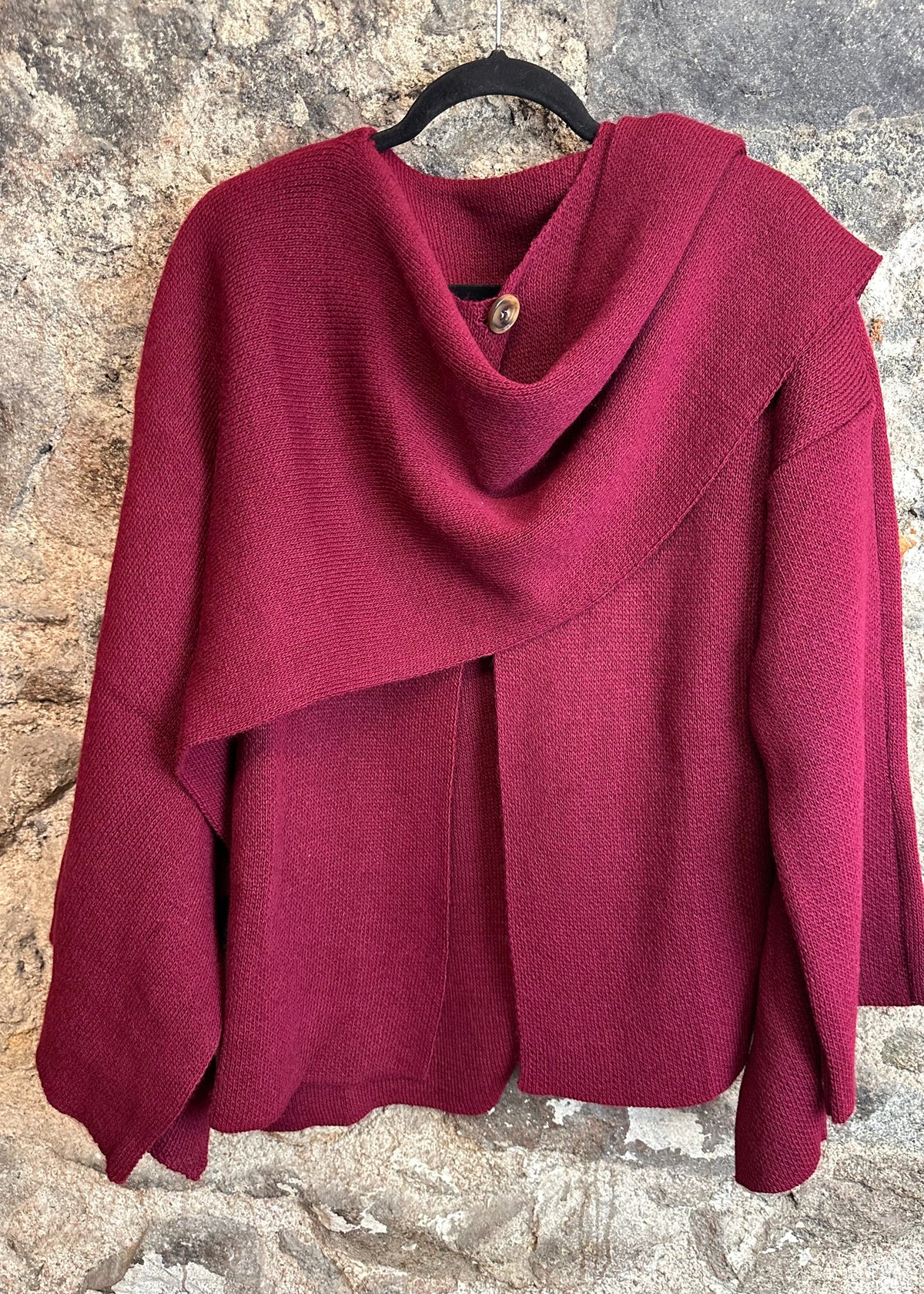 “Larissa” Italian knit wrap cardi