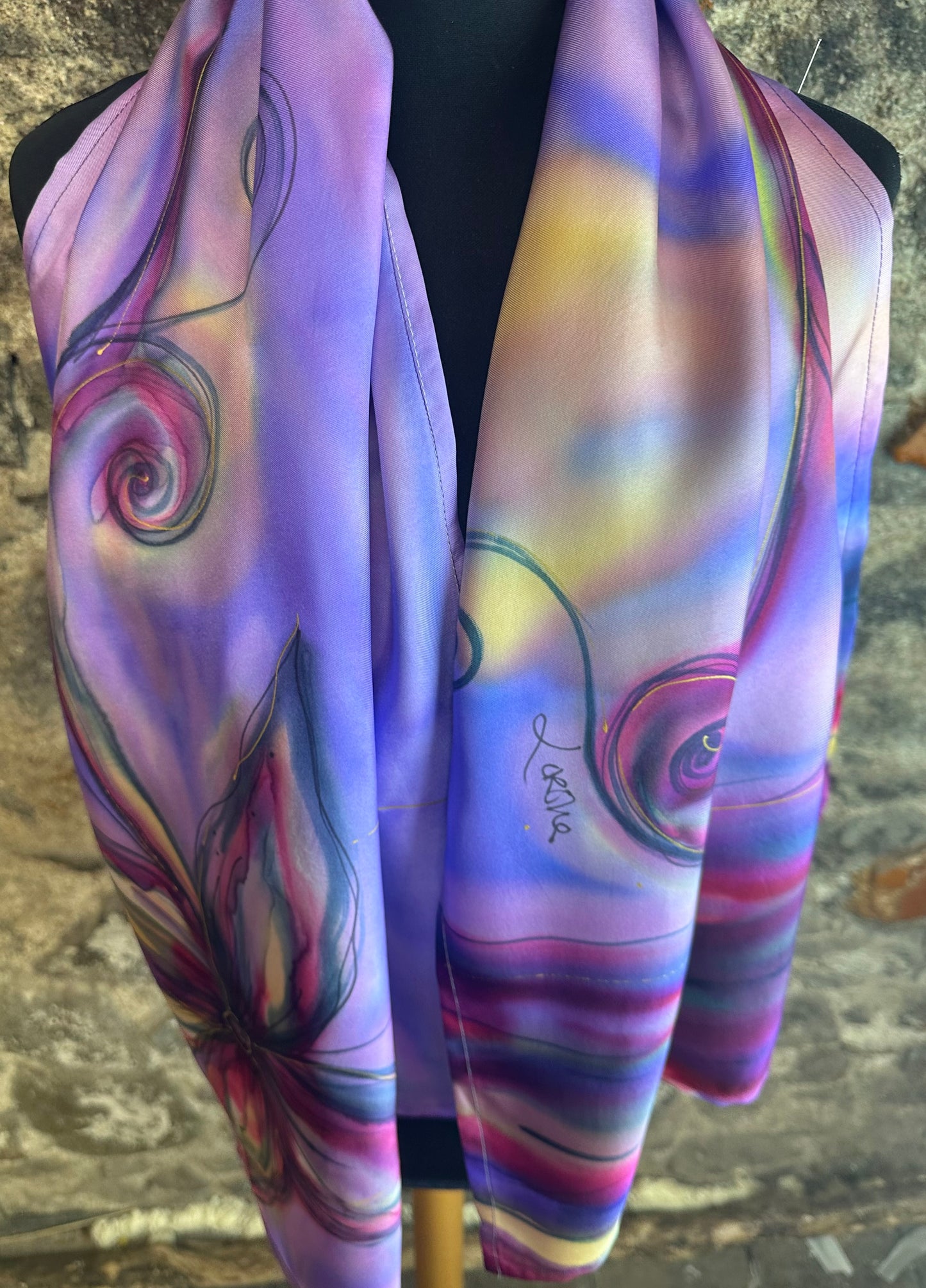 Lorshadesign Handpainted silk scarfs