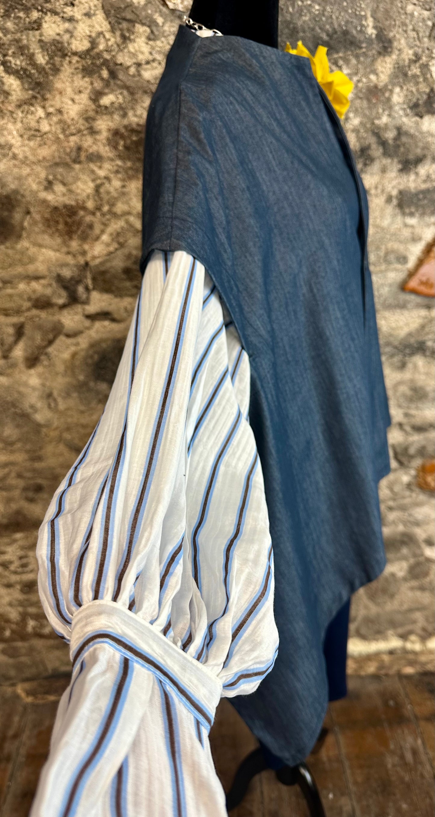 “Nancy” Italian irregular denim gilet