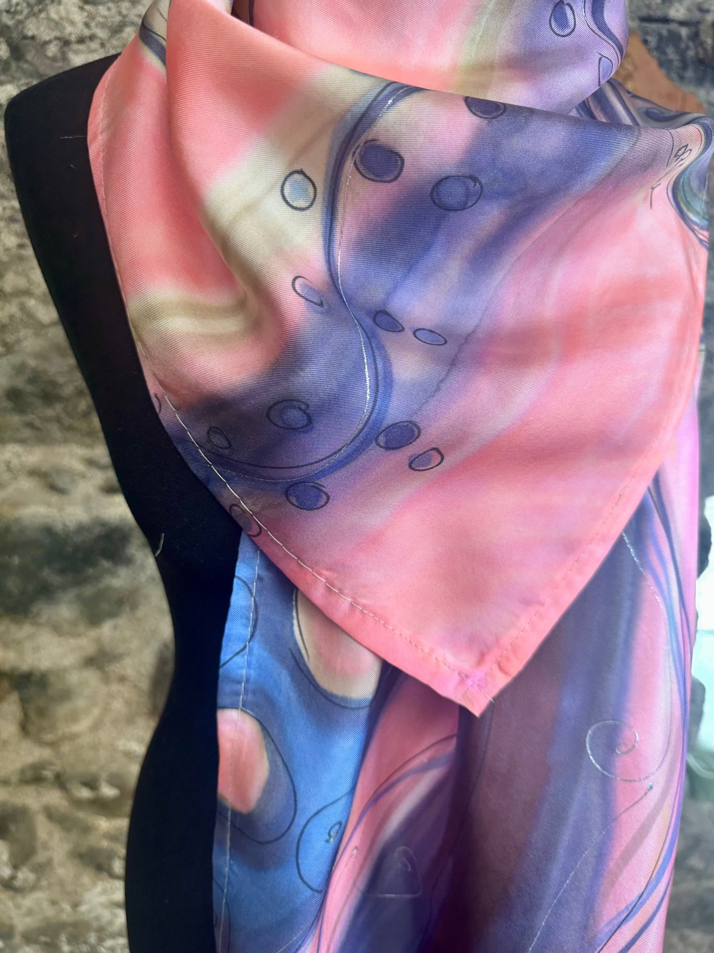 Lorshadesign Handpainted silk scarf
