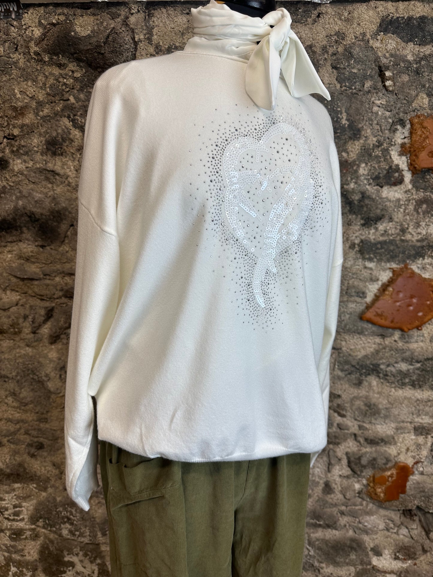“Sarah “ winter white Italian soft knit