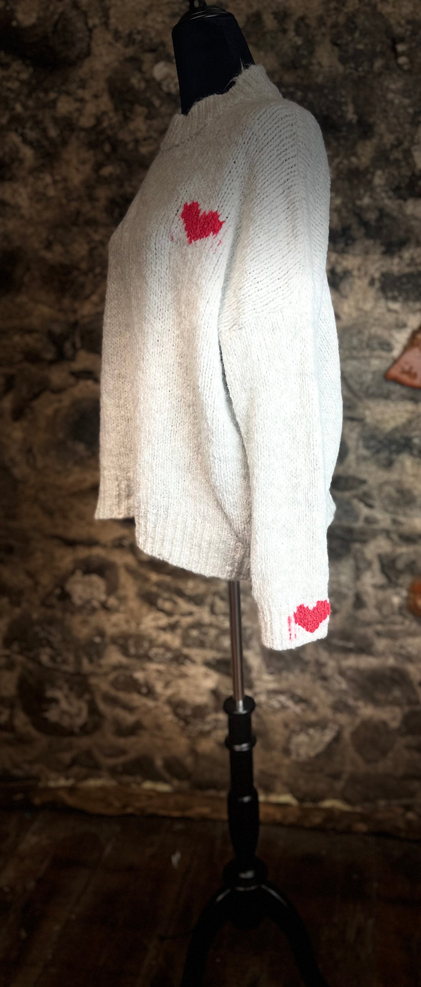 “Evie “ dove grey Italian ♥️detail cosey knit