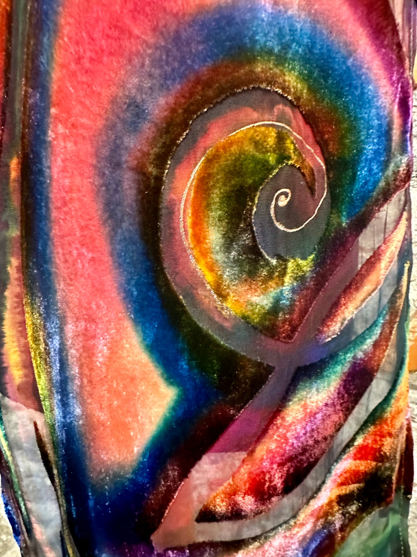 Lorshadesign Handpainted Devore velvet scarf collection