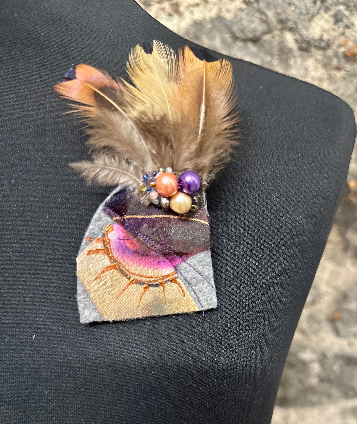 Lorshadesign Handpainted silk brooch collection