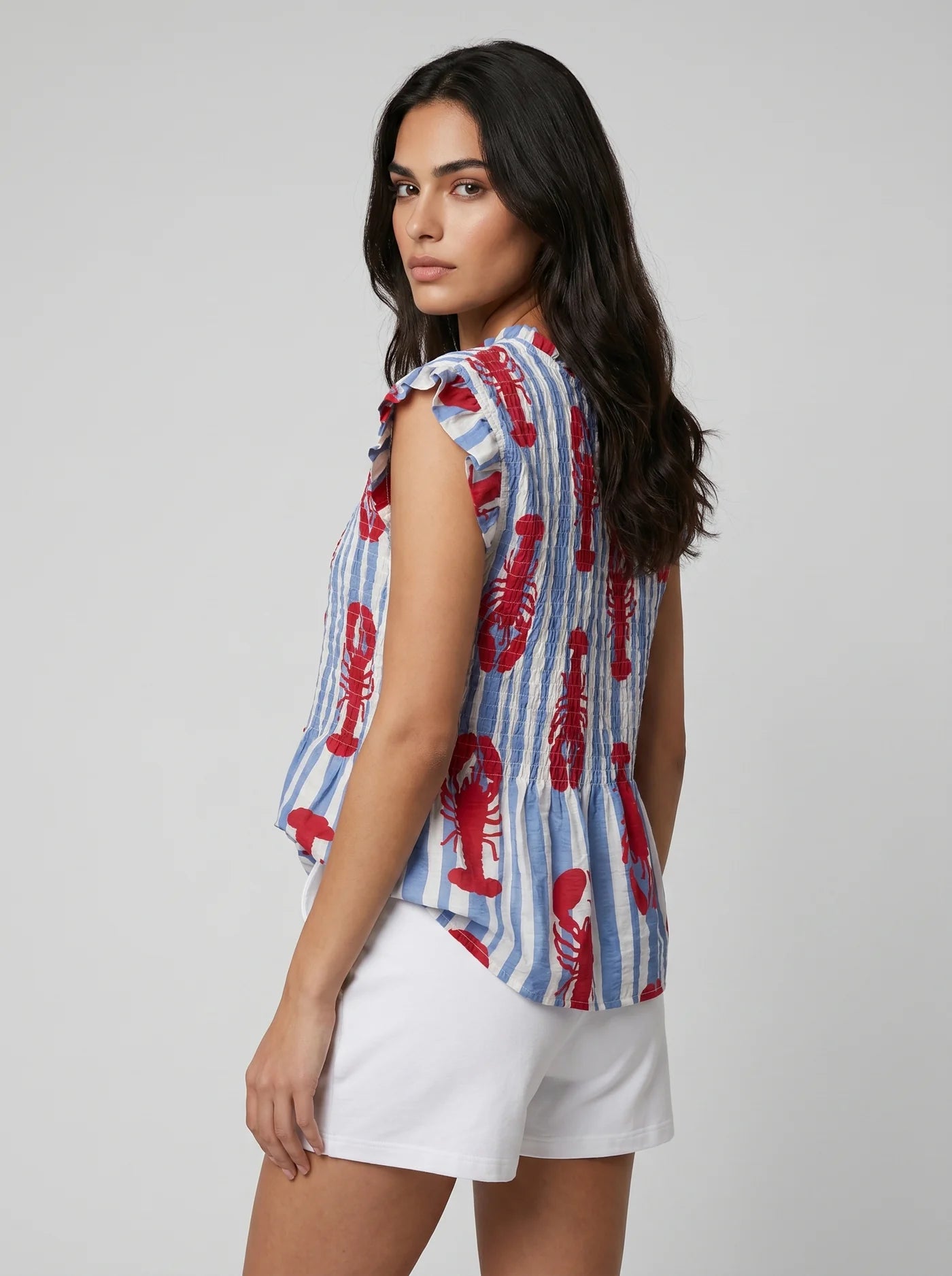 “Mandy “ French lobster peplum top