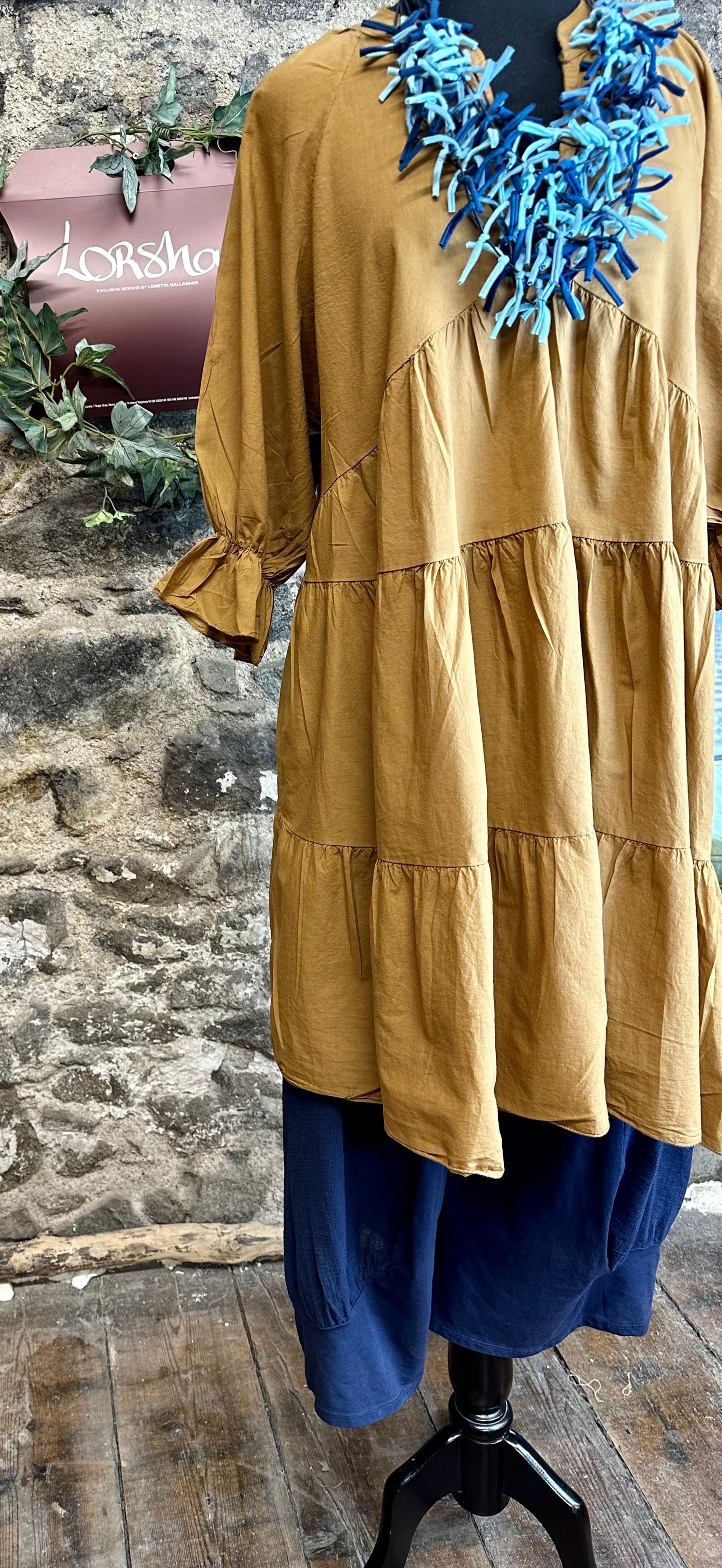 “Riva “ Italian gathered tunic / dress