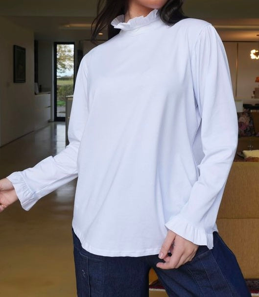 “Isabella “ Italian ruffle layering top