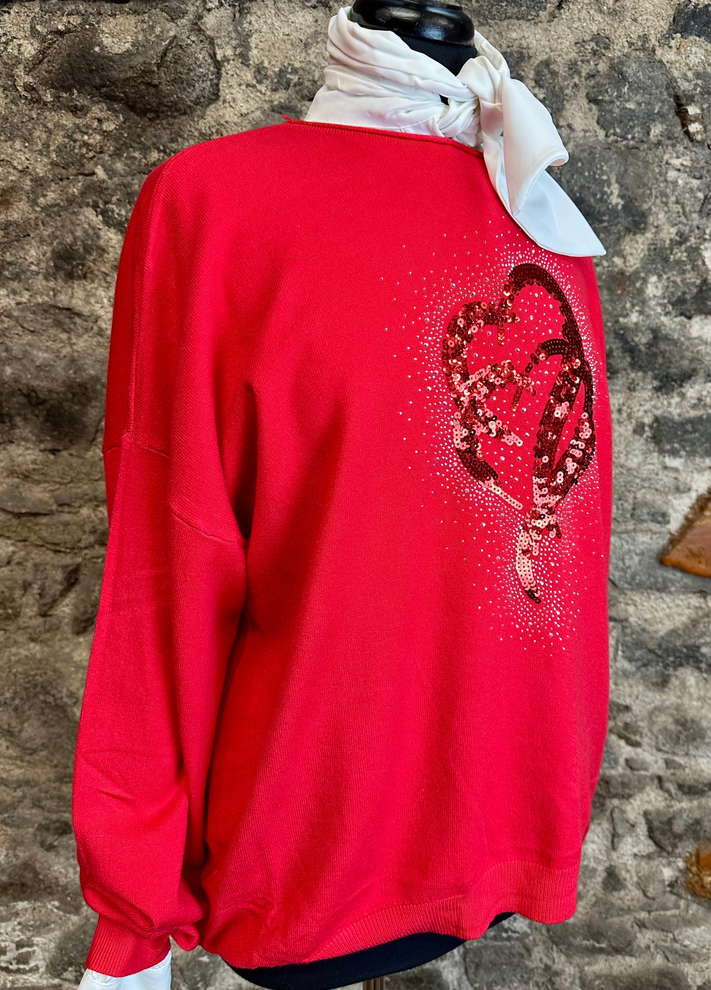 “Sarah “ cherry 🍒 red soft Italian knit