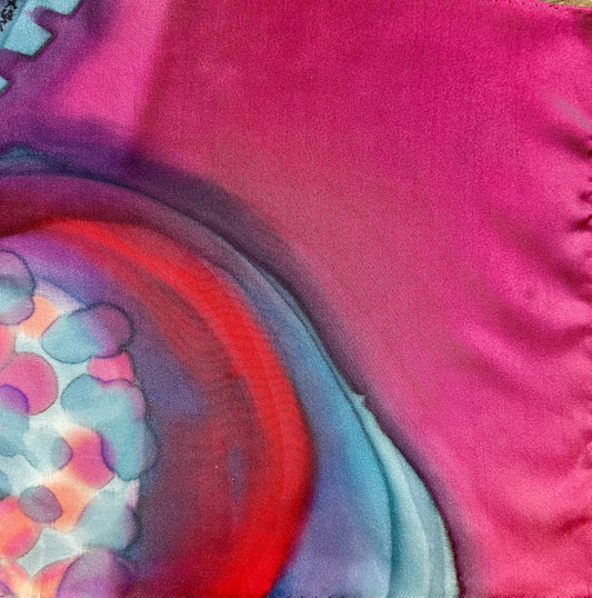 Lorshadesign Handpainted silk handkerchief