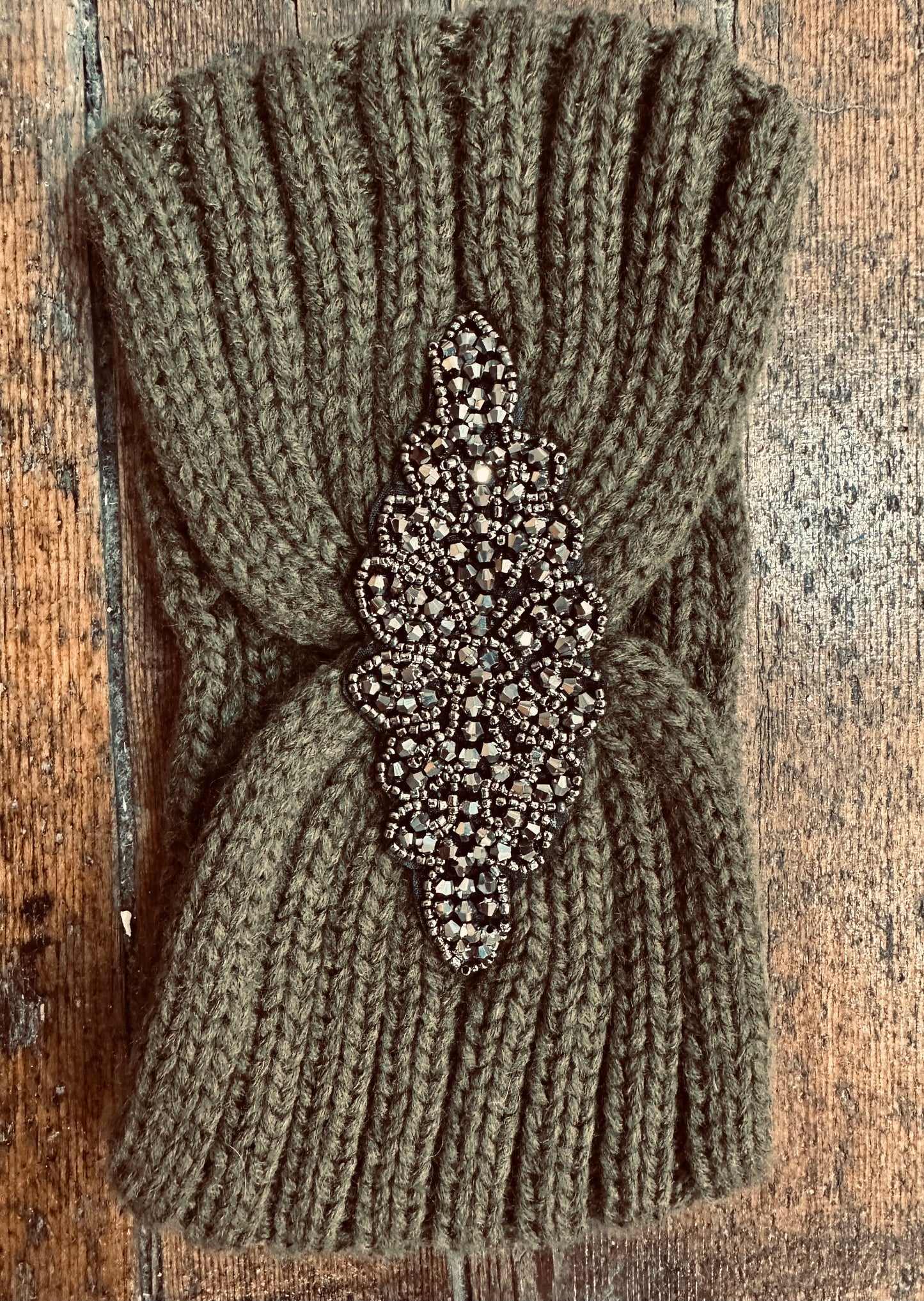 Fern Green embellished head band