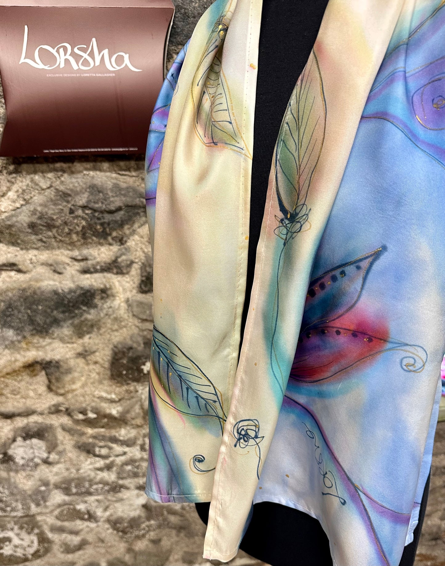 Lorshadesign Handpainted silk scarf collection