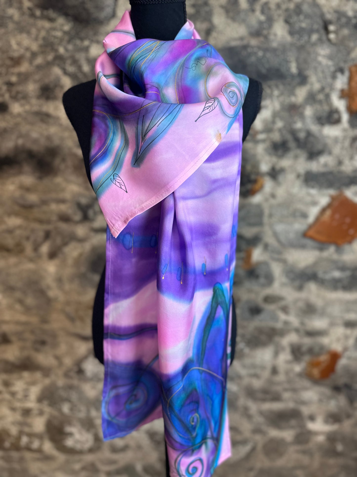 Lorshadesign Handpainted silk scarf collection