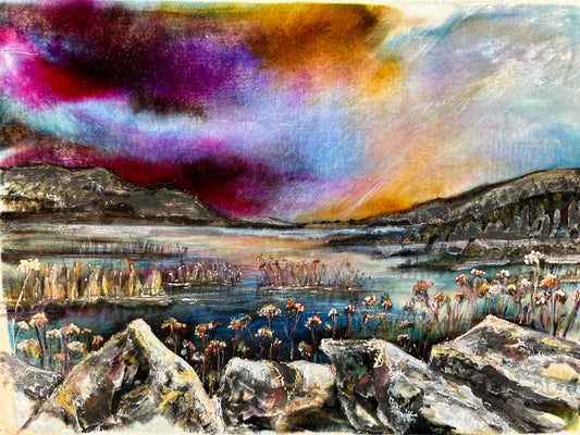 “Out of the dark” camlough lake County Armagh …….through storm skies and silent waters, light finds its way home