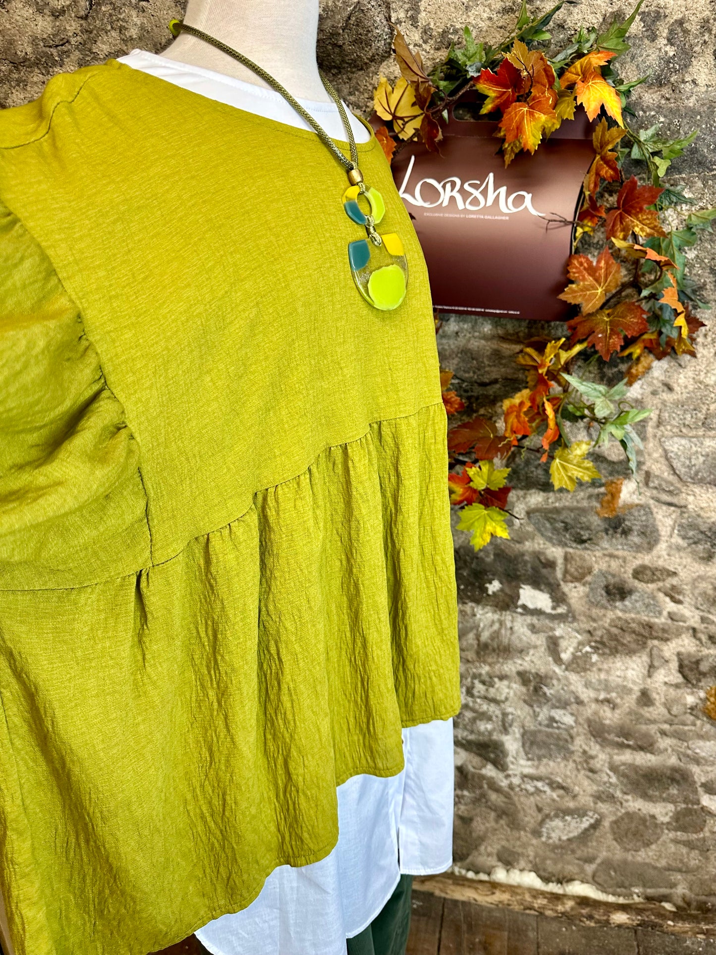 “Rachel “ Italian saffron smock tunic